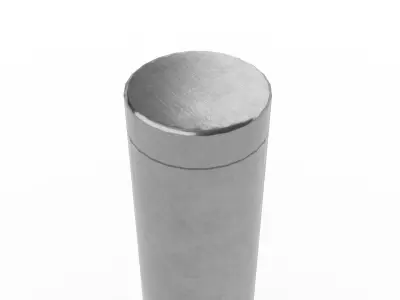 Stainless Steel Bollard with Flat Top 3D model