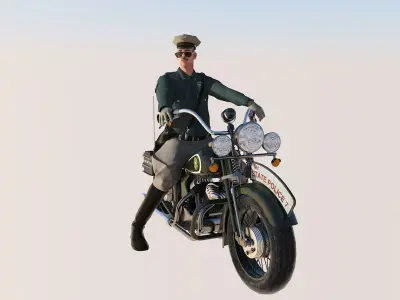 Patrolman Highway-Patrol New Hampshire 1940s 3D model