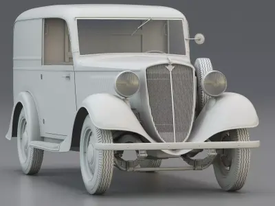 WWII Italian Utility Military Truck 1 5t 3D model