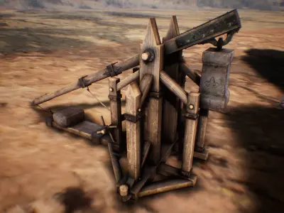 Medieval Siege Engines  11 Assets Low-poly 3D model