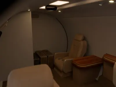 Airplane inside 3D model
