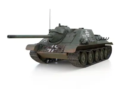 Jagdpanzer SU-85R - 75 - 6 Panzer Division 3D model