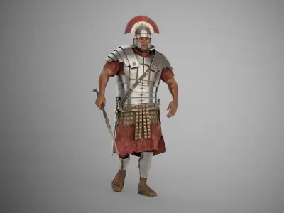 Roman legionnaire v03 3D model