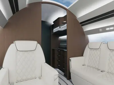 Private Jet inerior 3D model