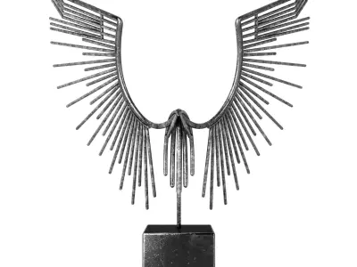 Decorative Bird Sculpture 3D model