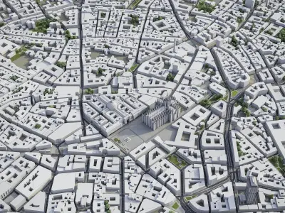 Milan Low-poly 3D model