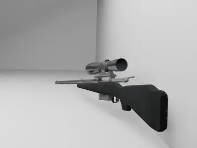 Hunting Rifle Free low-poly 3D model