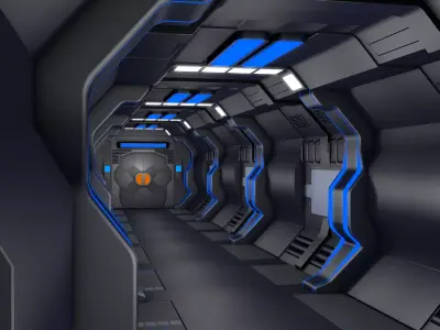 Sci Fi Corridor Tunnel  3D model purchase