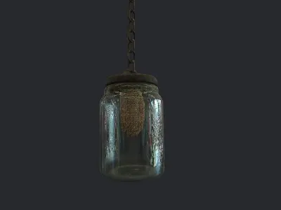 Bees Jar Low-poly 3D model