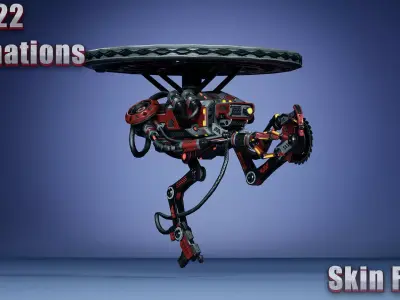 Sci-Fi Drone 03 Low-poly 3D model