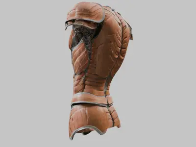 Medieval Body Armor Torso and Shoulder Pads Low-poly 3D model