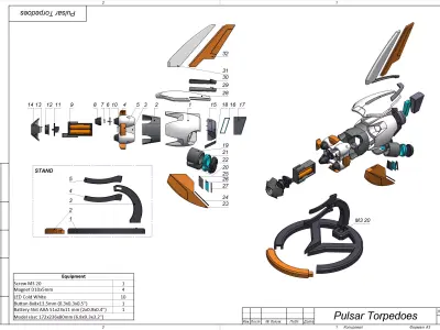 Juno Pulsar Torpedoes - Overwatch - STL OBJ CAD - Commercial Use 3D print model