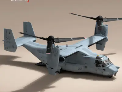 V-22 Osprey US Marines 3D model
