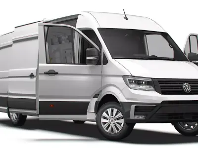 VW Crafter Van LWBM HR HQInterior 2025 3D model