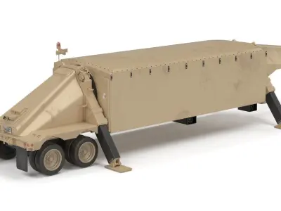 TPY2 X-band Radar of M983 Tractor Truck GMD THAAD Defense  3D model