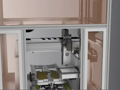 Double station CCD detection machine 3D model