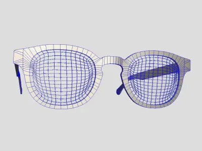 Glasses 6 reading Low-poly 3D model