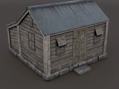 Old Chattel House 3D model