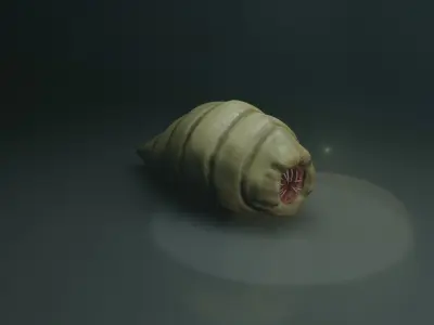 Worm Alien Low-poly 3D model
