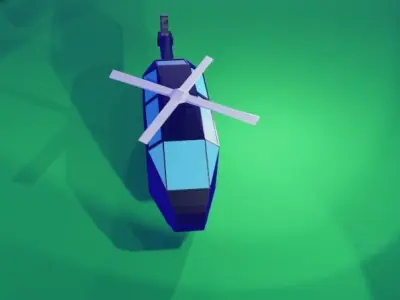 Helicopter heli pad Free low-poly 3D model