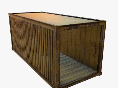 Container 3 shipping Low-poly 3D model