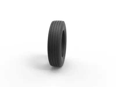 Semi truck tire 9 Scale 1 to 25 3D print model
