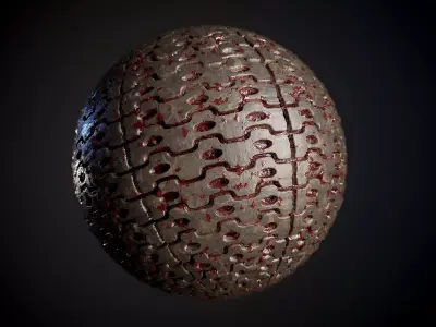 Tank Tred Military Dirty Seamless PBR Texture Texture 21