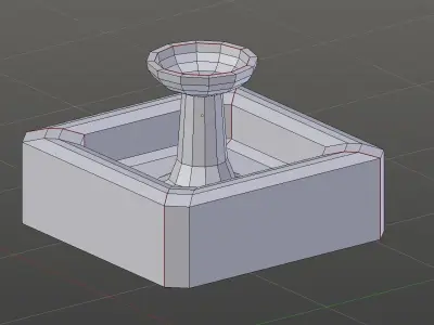 Low poly ancient sink Low-poly 3D model