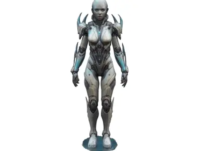 scifi fantasy female protonic humanoid extremely detailed hig... 3D model