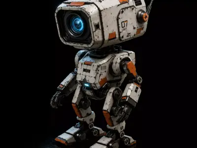 Cinematic Sci Fi Industrial Robot GameReady 3D model