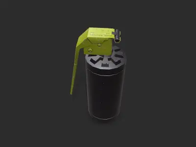 Flashbang Grenade Low-poly PBR Free low-poly 3D model