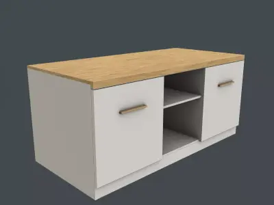 TV stand Free low-poly 3D model purchase