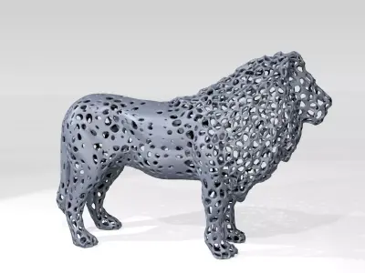 Lion Voronoi 3D model