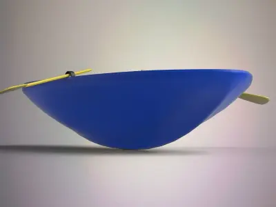 Fishing boat Low-poly 3D model