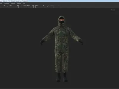Military character Free low-poly 3D model