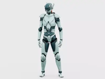 CYBORGTOPIA B-18  Rigged for Unreal Engine - Unity - MIXAMO 3D model