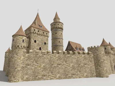 medieval castle 2 Low-poly 3D model