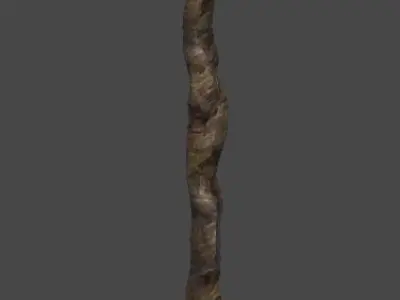 wand2 wooden stick Low-poly 3D model
