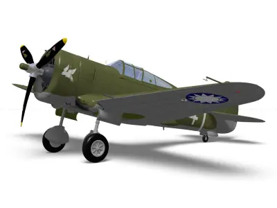 Curtiss Wright P36 Hawk75 A5 3D model