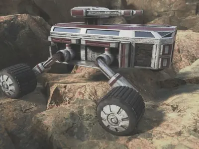 Scifi City Tank Free low-poly 3D model