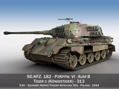 Panzerkampfwagen VI - Ausf B - Tiger II - 313 3D model