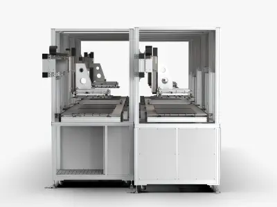 Automatic Panel Temporary Storage Conveyor Line 3D model