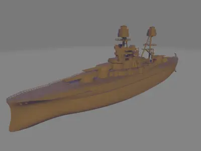 USS Arizona Battleship 3D print model