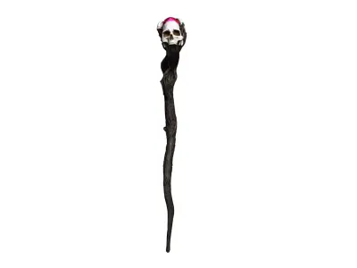 Skull Staff Low-poly 3D model