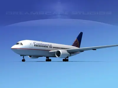 Boeing 767-100 Continental 3D model