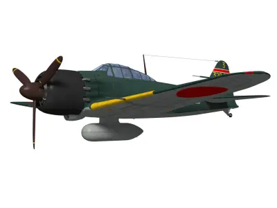 A6M5a Zero fighter Type 52 kou 3D model
