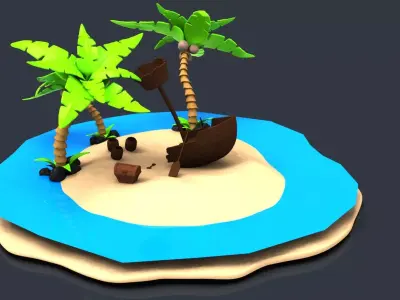 Tropical island Free 3D print model