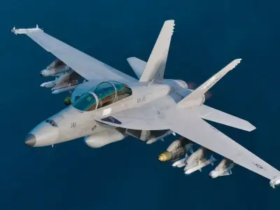 F18F Super Hornet-Rigged-with Cocpit - Changeable decal and text Low-poly 3D model