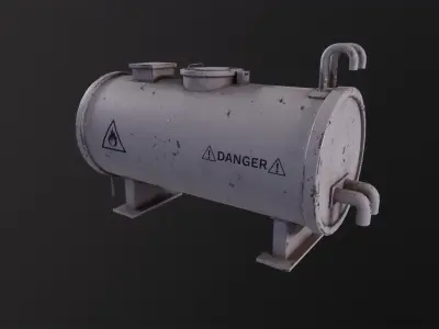 Fueltank 3D Model Low-poly 3D model