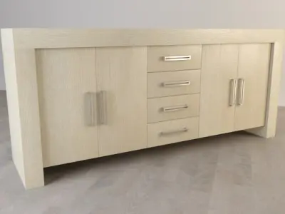 Contemporary Credenza Free 3D model